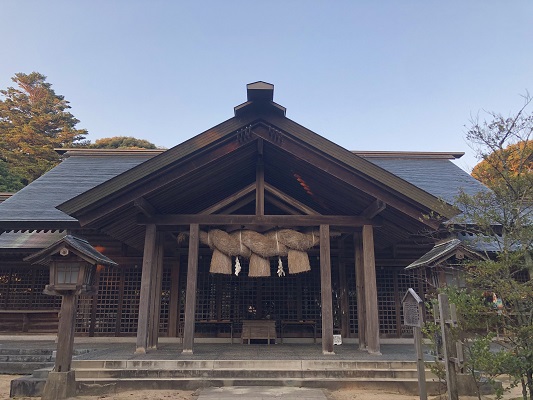 島根・長浜神社国引きを行ったご祭神をお祀りする社殿