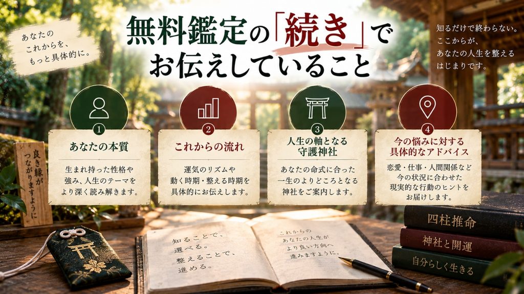 無料鑑定の「続き」でお伝えしていること